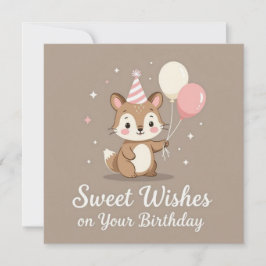 Cartão Happy birthday sweet wishes on your birthday 