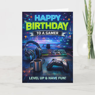 Cartão Happy Birthday to a Gamer