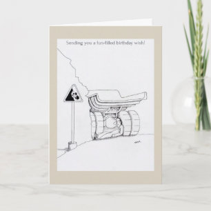 Cartão Happy birthday trucker cards funny trucker cartoon