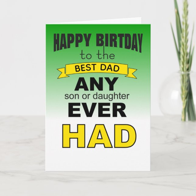 Cartão Happy birthday wish to dad (Frente)