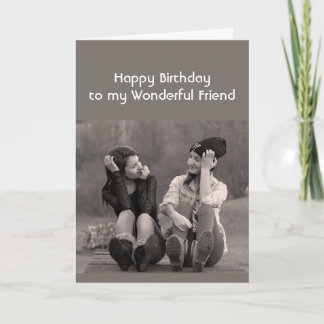 Cartão Happy Birthday Wonderful Friend Inspirational