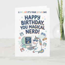 Cartão Happy Birthday You Magical Nerd