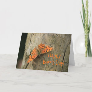 Cartão Happy Boss's Day Comma Butterfly