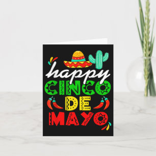 Cartão Happy Cinco De Mayo Fiesta Partido Mexicano 5 De M