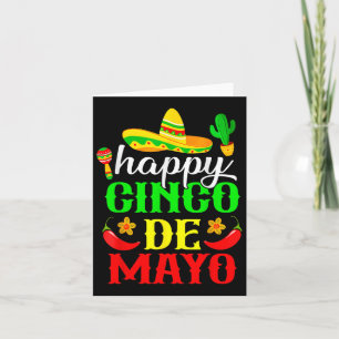 Cartão Happy Cinco De Mayo Fiesta Partido Mexicano 5 De M