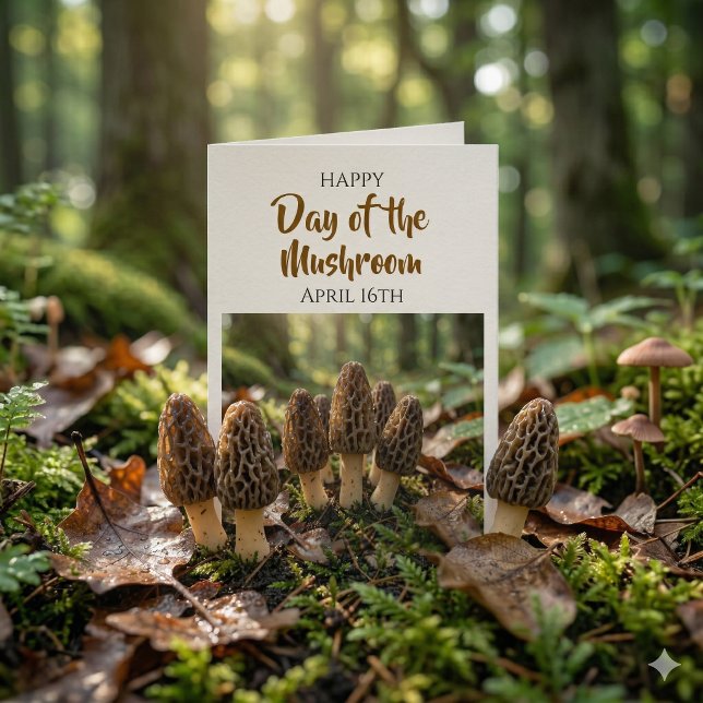 Cartão Happy Day of the Mushroom! April 16th (Criador carregado)