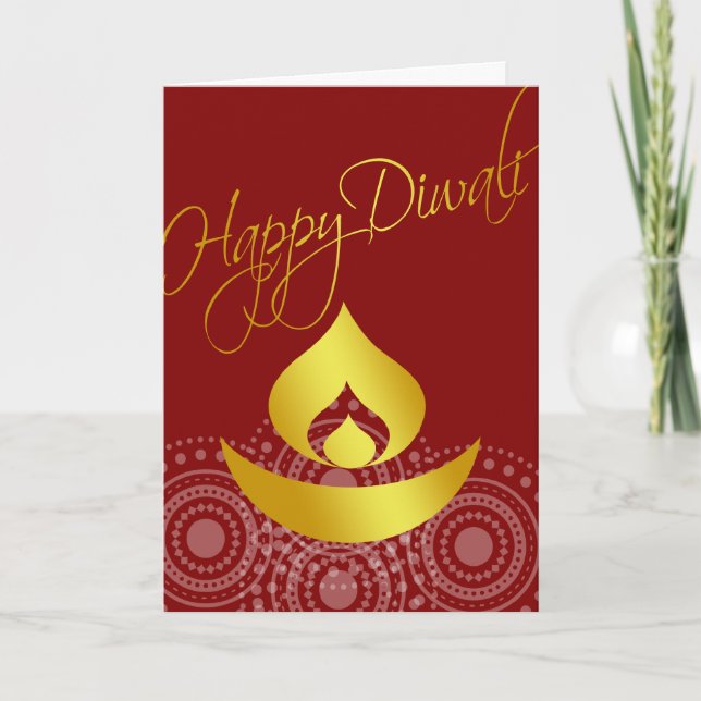 Cartão Happy Diwali (Frente)