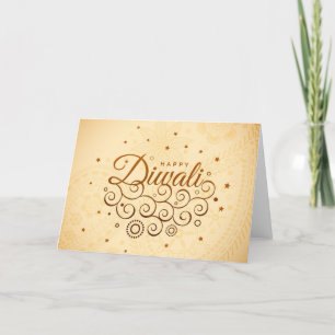 Cartão Happy Diwali Deepawali Festival Indiano de Luzes
