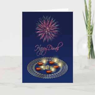 Cartão Happy Diwali Ganesha Rangoli - Greeting Card