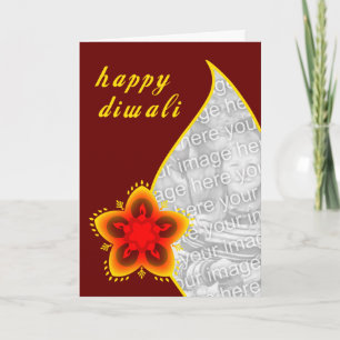 Cartão happy diwali photo card : light window