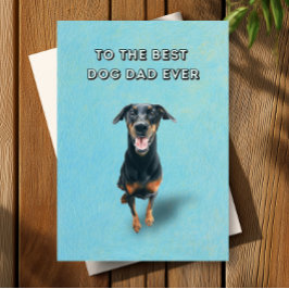 Cartão Happy Doberman Melhor Pai De Cachorro Já Dia de os