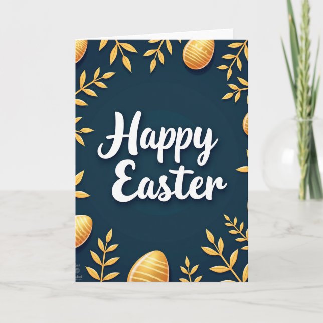Cartão Happy Easter Botanical Art Card (Frente)