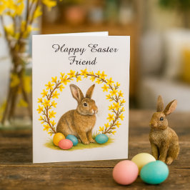 Cartão Happy Easter Friend Folded Greeting Card