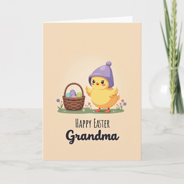 Cartão Happy Easter Grandma Greeting Card (Frente)