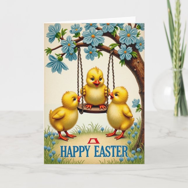 Cartão Happy Easter Hatchling Scene Card (Frente)