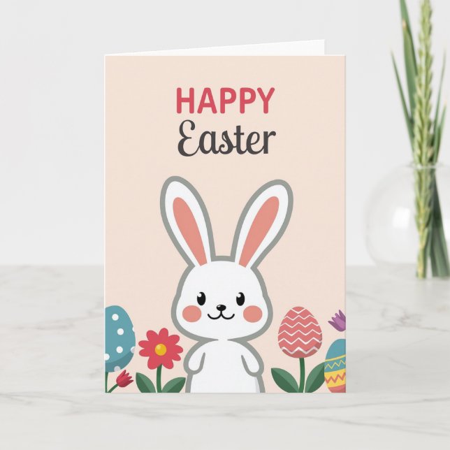 Cartão Happy Easter Rabbit Fun Card (Frente)