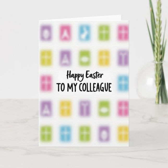 Cartão Happy Easter To My Colleague Card (Frente)