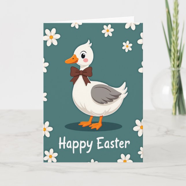 Cartão Happy Easter Waterfowl Friend Card (Frente)