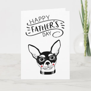 Cartão Happy Father's Day for Dog Dad Chihuahua