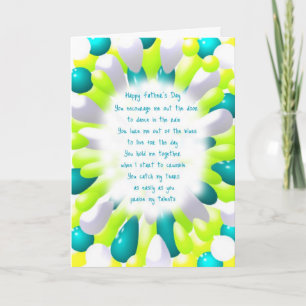 Cartão Happy Father's Day Original Poetry Greeting Card