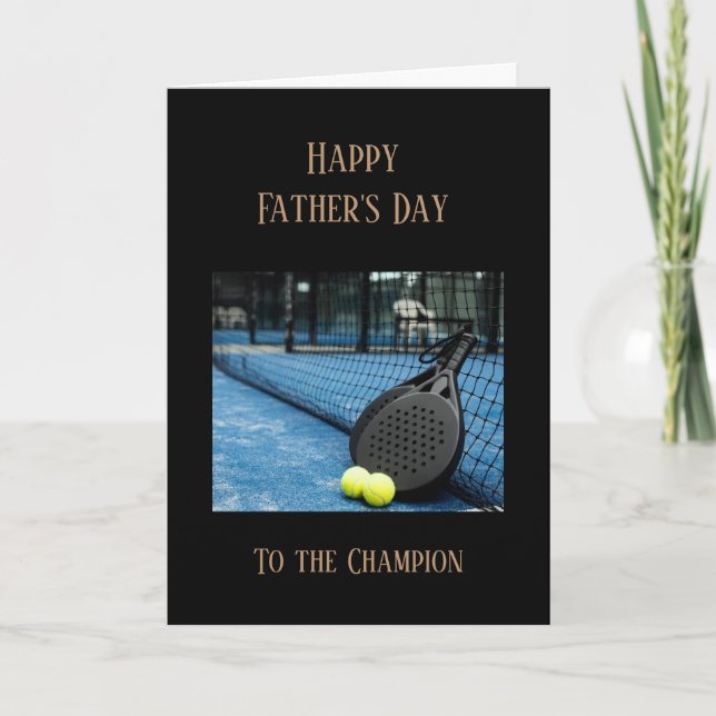 Cartão Happy Father's Day Tennis Sport Champion  (Frente)