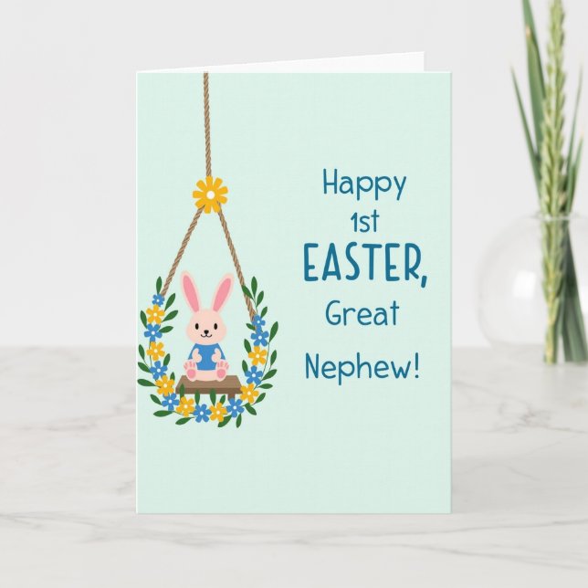 Cartão Happy First Spring Great Nephew Card (Frente)
