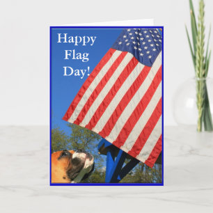 Cartão Happy Flag Day Boxer greeting card