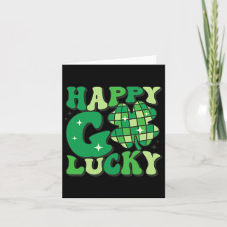 Cartão Happy Go Lucky Shamrock Homens Dias de São Patríci
