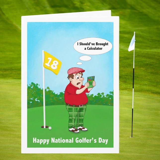 Cartão Happy Golfers Day Humor April 10 (Criador carregado)