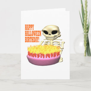 Cartão Happy Halloween Birthday