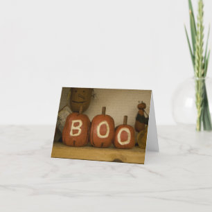 Cartão Happy Halloween Boo pumpkin card