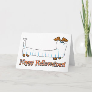 Cartão Happy Halloween Dachshund
