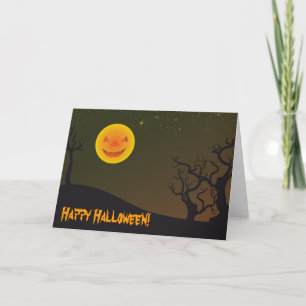 Cartão Happy Halloween Happy Moon