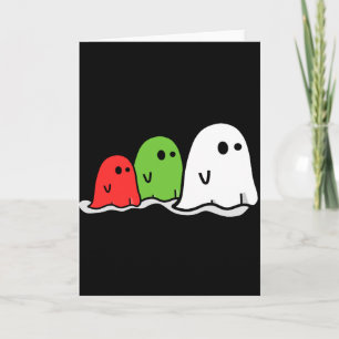 Cartão Happy Halloween Italian Ghosts Kawaii Cute