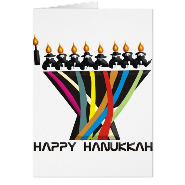 Cartão Happy Hanukkah (Frente)