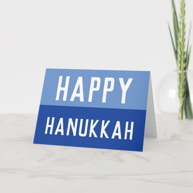 Cartão Happy Hanukkah (Frente)