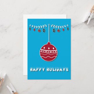 Cartão Happy holidays flat greeting card