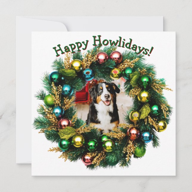 Cartão Happy Howlidays Photo Card (Frente)