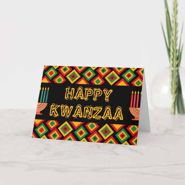 Cartão Happy Kwanzaa (Frente)