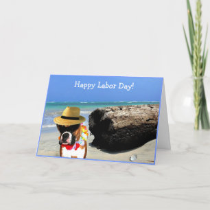 Cartão Happy Labor Day Boxer greeting card