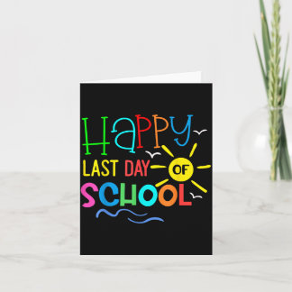 Cartão Happy Last Day Of School Hello Summer Design