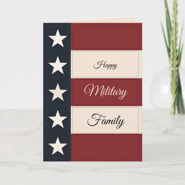 Cartão Happy Military Family Card – Personalized Gift (Frente)
