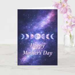 Cartão Happy Mother’s Day Celestial Moon Phases Card