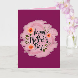 Cartão Happy Mother’s Day – Soft Floral Typography
