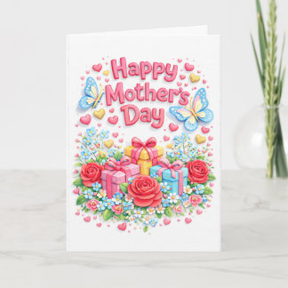 Cartão Happy Mother's Day 3D effect Greeting Card