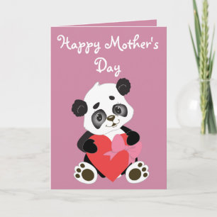 Cartão Happy Mother's Day Baby Panda
