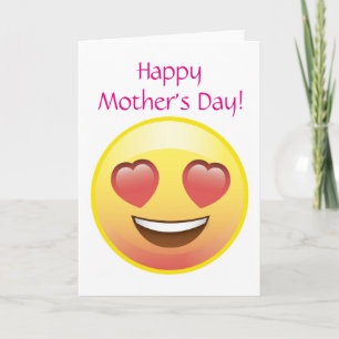 Cartão Happy Mother's Day Emoji Blank Greeting Card