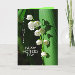 Cartão Happy Mother's Day Grandmother Lily of the Valley