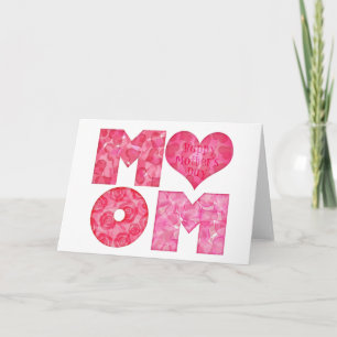 Cartão Happy Mother's Day Mom Alphabet