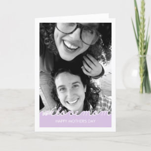 Cartão Happy Mothers Day Photo Love Mom Cut Outs Lavender